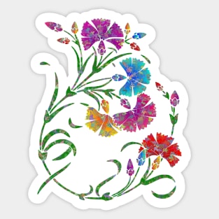 Abstract Floral Art Sticker